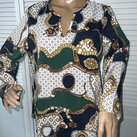 Multicolor Long Sleeve Blouse - Picture 1 of 3
